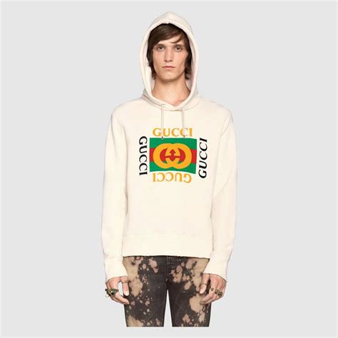 oversize sweatshirt with gucci logo|gucci oversized logo hoodie.